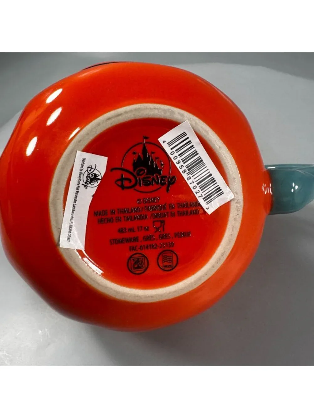 Disney Parks Mickey Mouse Mug Pumpkin Ceramic Halloween Jack Lantern 2023